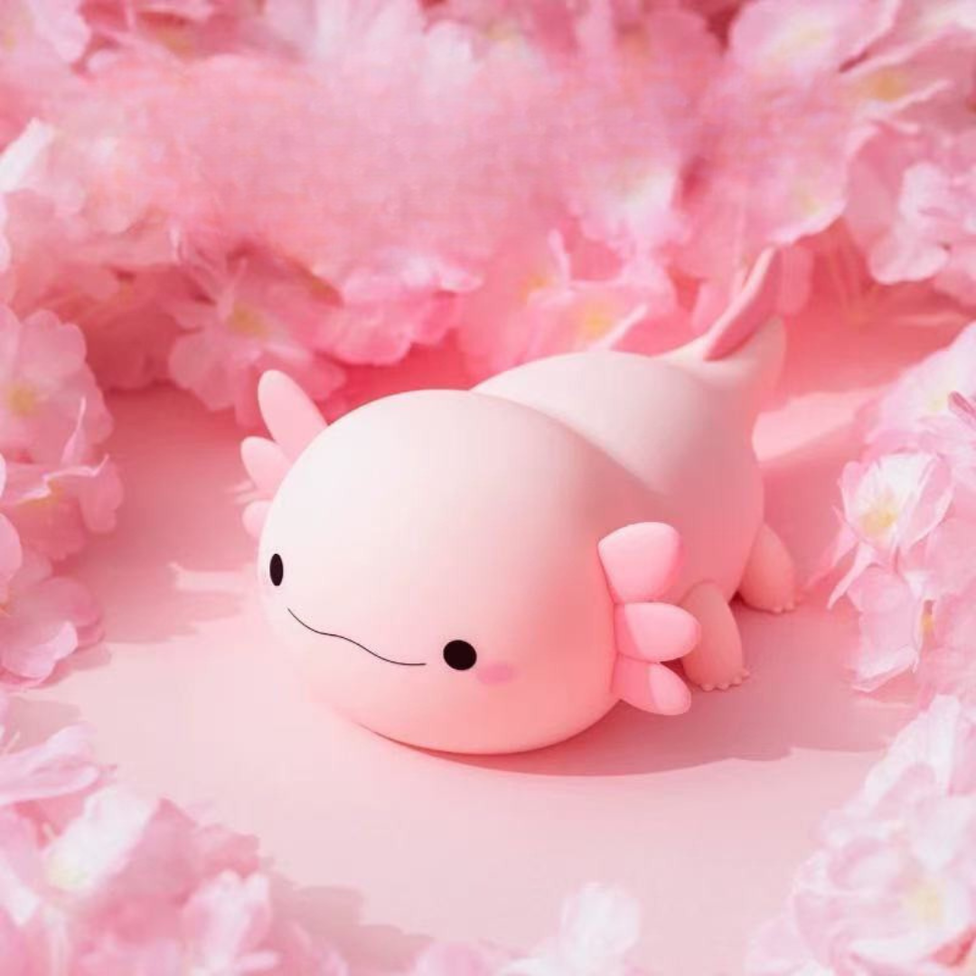 Adorable Axolotl Night Light – Touch Control & Rechargeable