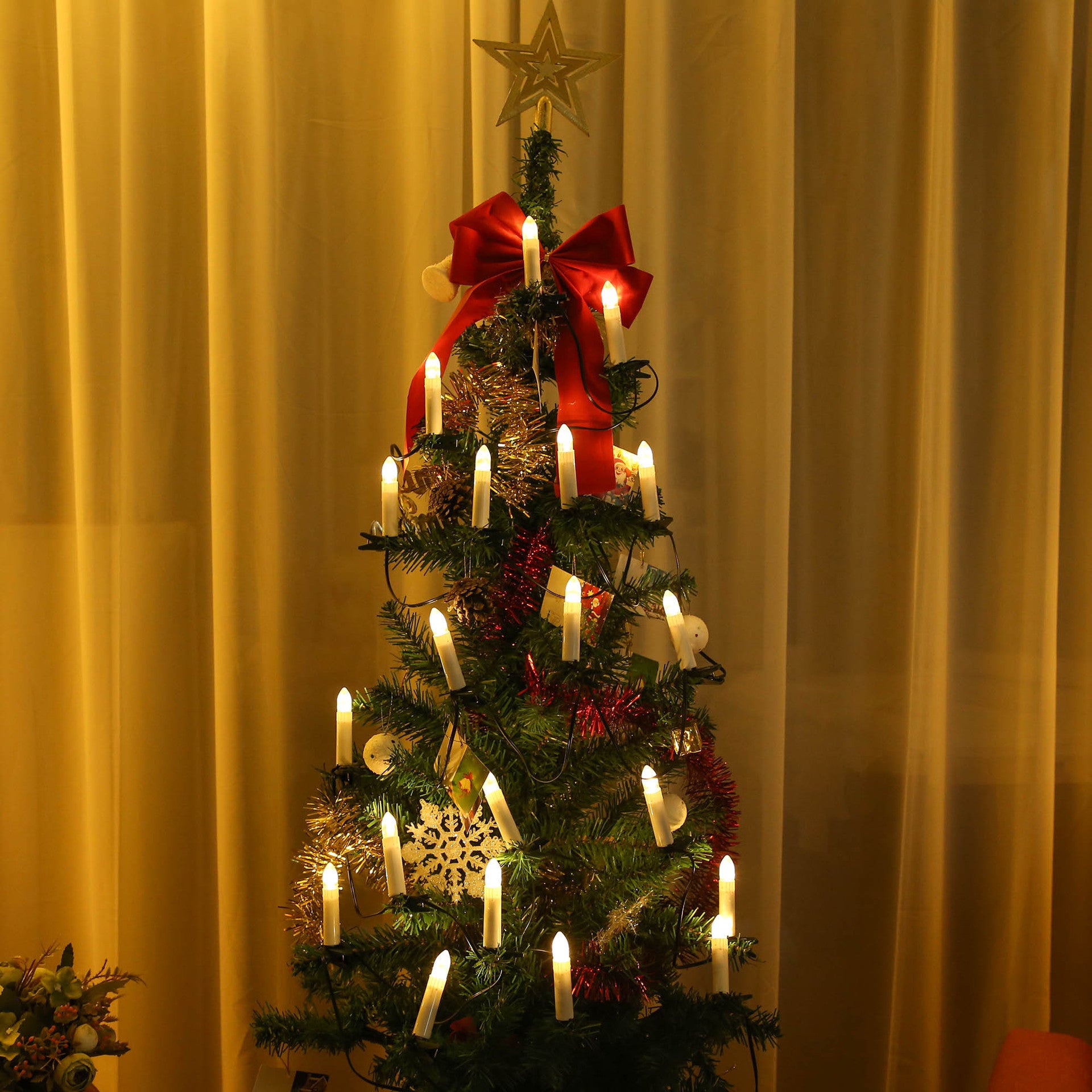 10 Warm White Christmas Tree Candle Lights