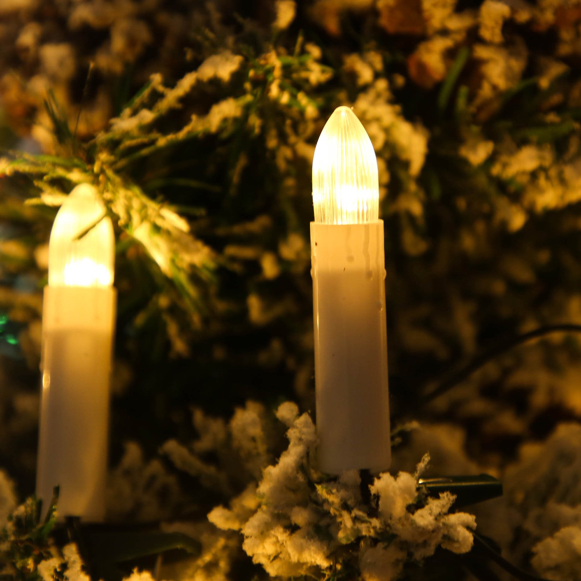10 Warm White Christmas Tree Candle Lights