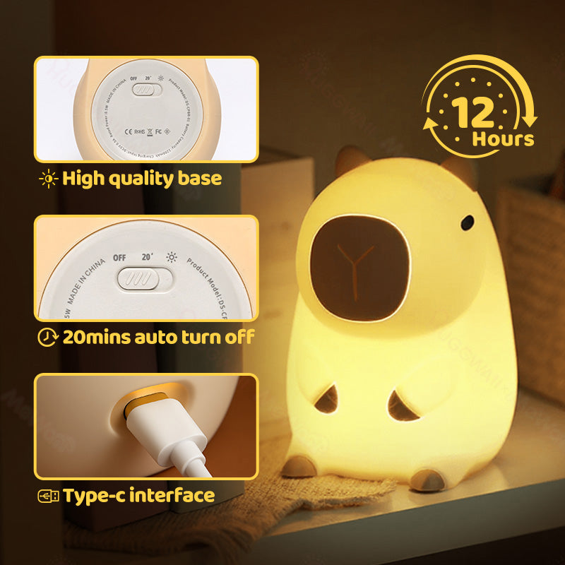 Adorable Capybara Night Light