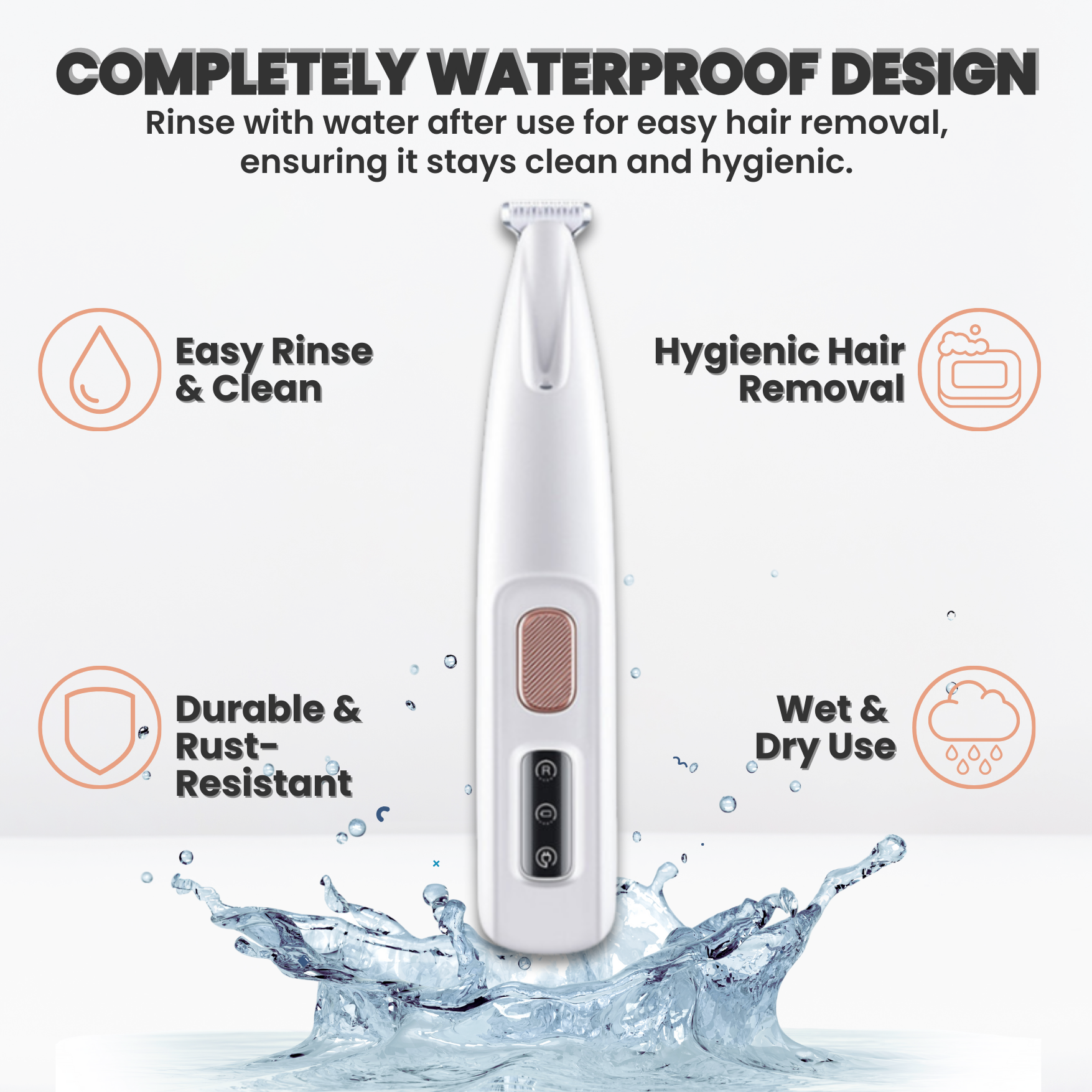 Rechargeable Pet Hair Trimmer with LED Spotlight