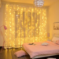 LED Curtain String Lights with Remote & Timer
