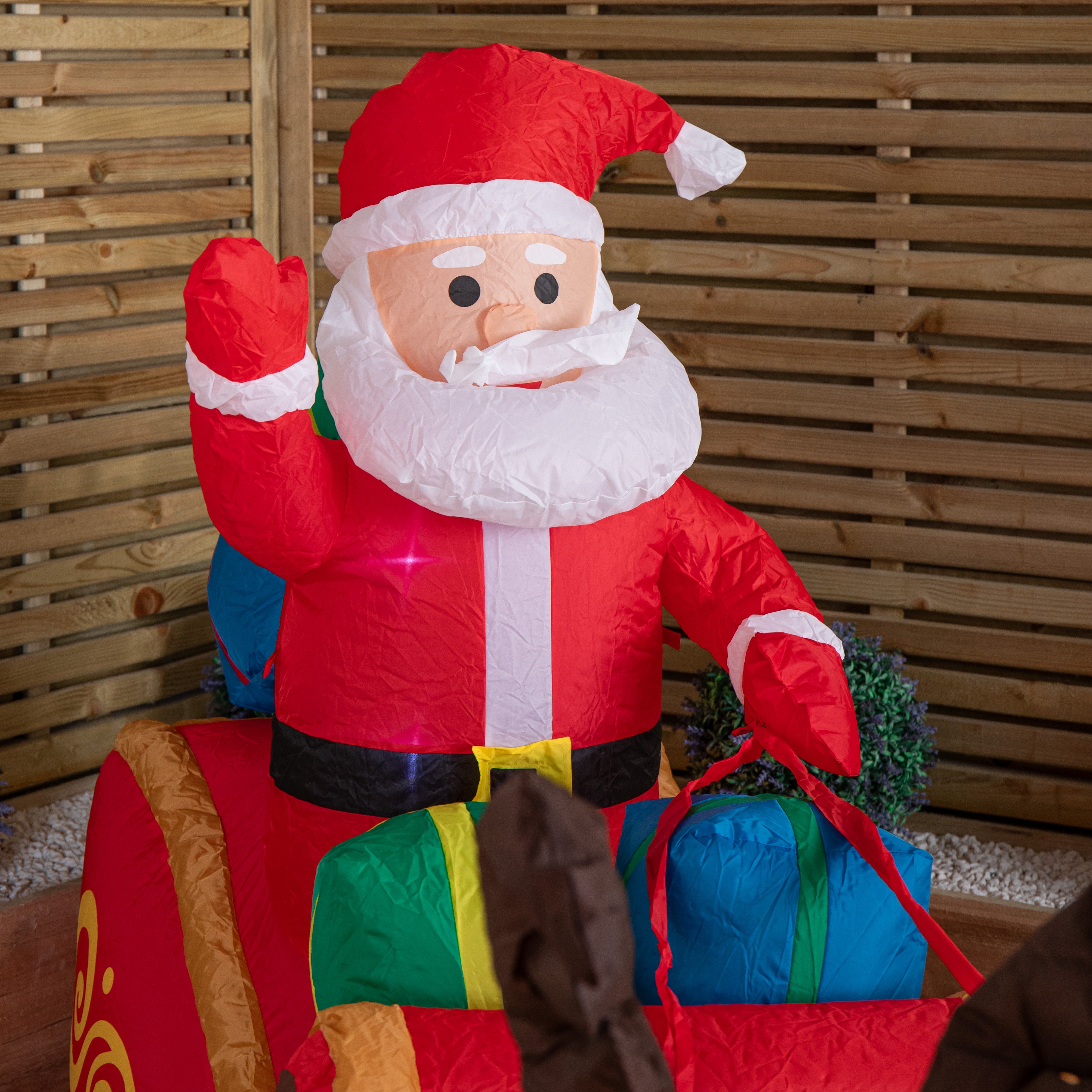 Inflatable Santa Sleigh with Reindeer