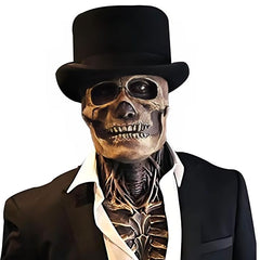 Human Skull Mask – Gothic Horror Costume Headgear