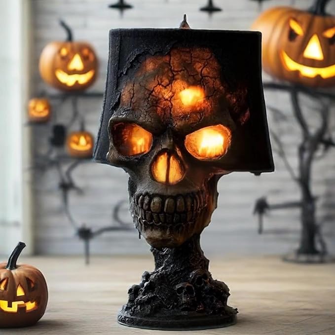 Halloween 3D Skull LED Night Lamp