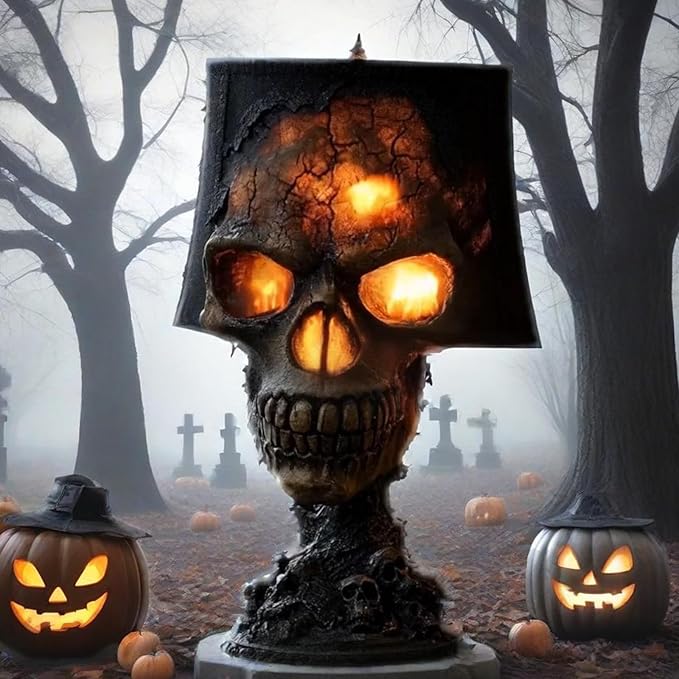 Halloween 3D Skull LED Night Lamp
