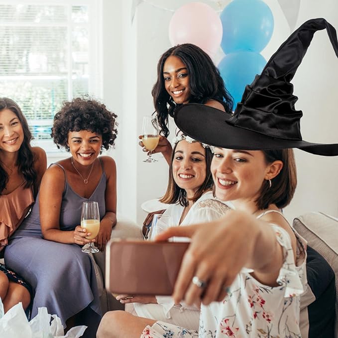Halloween Black Witch Wizard Hat
