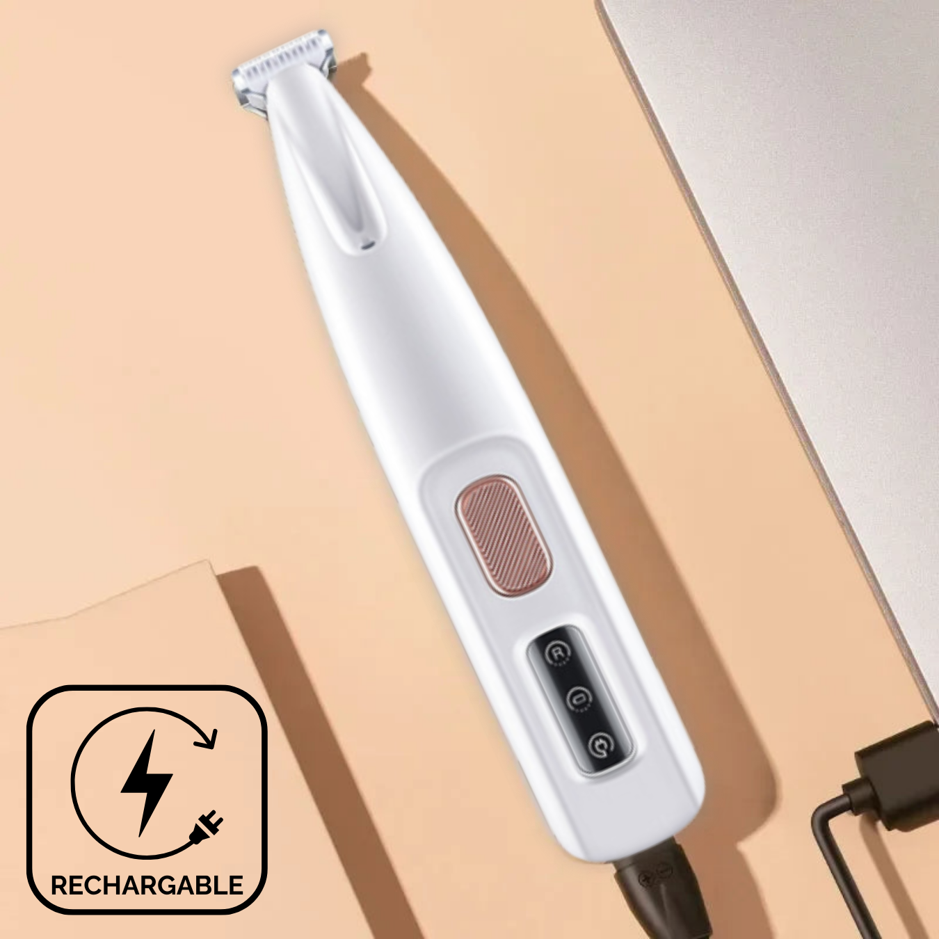 Rechargeable Pet Hair Trimmer with LED Spotlight