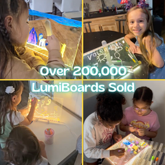 Acrylic Dry Erase Board with LED Light Stand & Colour Pen