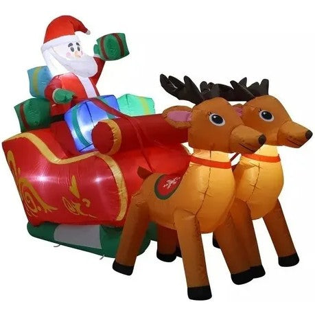 Inflatable Santa Sleigh with Reindeer