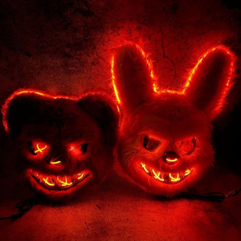 Halloween LED Cosplay Glowing Bloody Bear Mask