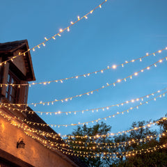 20m 200 Warm White Connectable Fairy Lights Clear Cable
