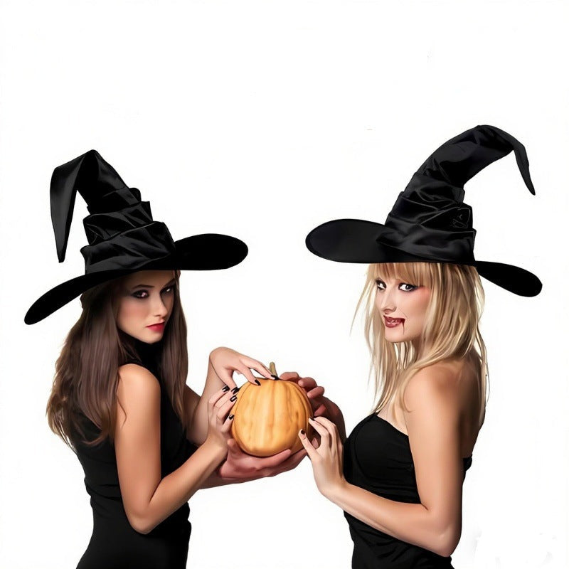 Halloween Black Witch Wizard Hat