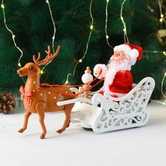 Electric Santa Climbing Ladder Christmas Decoration