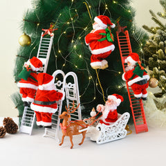 Electric Santa Climbing Ladder Christmas Decoration