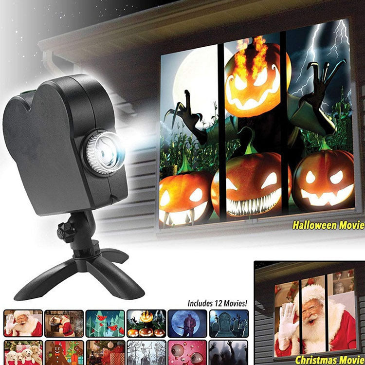 Halloween Holographic Window Projection