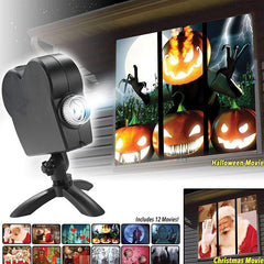 Halloween Holographic Window Projection