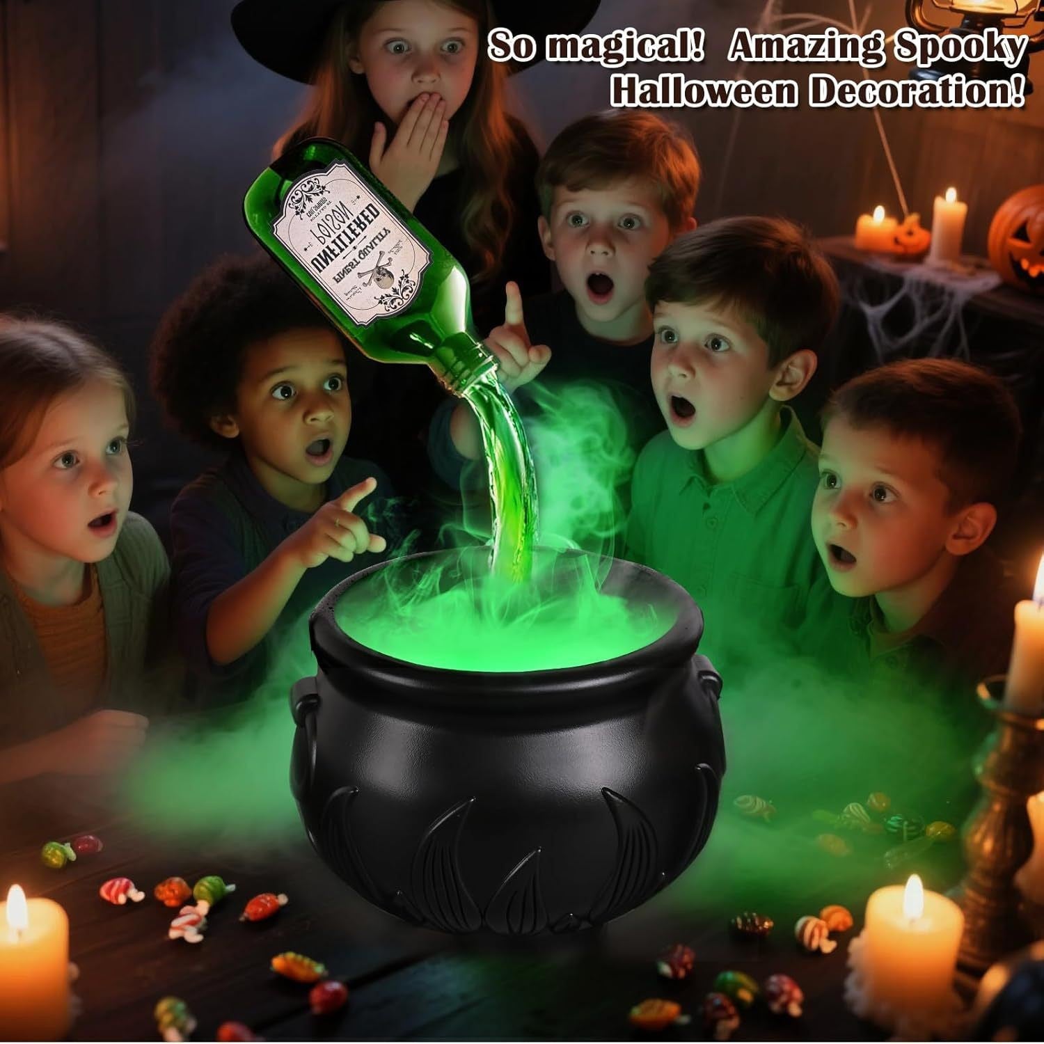 Floating Potion Cauldron Halloween Decor Kit
