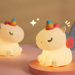 Unicorn Night Light LED Squishy Tap Lamp