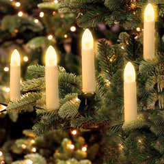 10 Warm White Christmas Tree Candle Lights