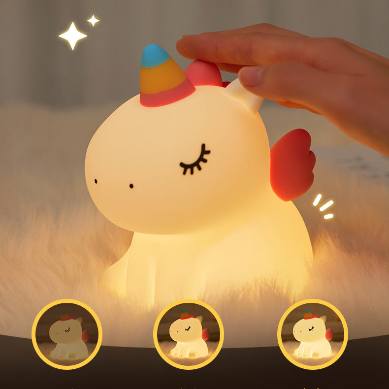 Unicorn Night Light LED Squishy Tap Lamp