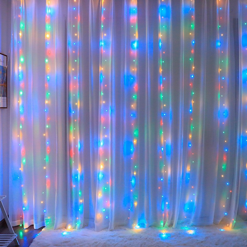 LED Curtain String Lights with Remote & Timer