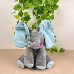 Peek-a-Boo Talking Elephant Plush Toy for Babies