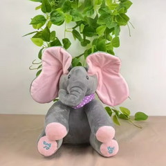 Peek-a-Boo Talking Elephant Plush Toy for Babies