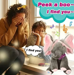 Peek-a-Boo Talking Elephant Plush Toy for Babies