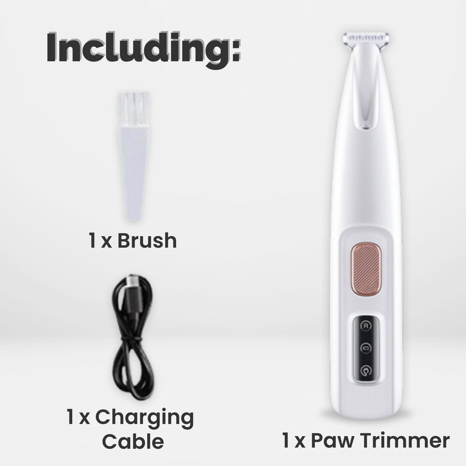 Rechargeable Pet Hair Trimmer with LED Spotlight