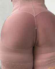 Seamless High-Rise Compression Shorts with Butt Lifter