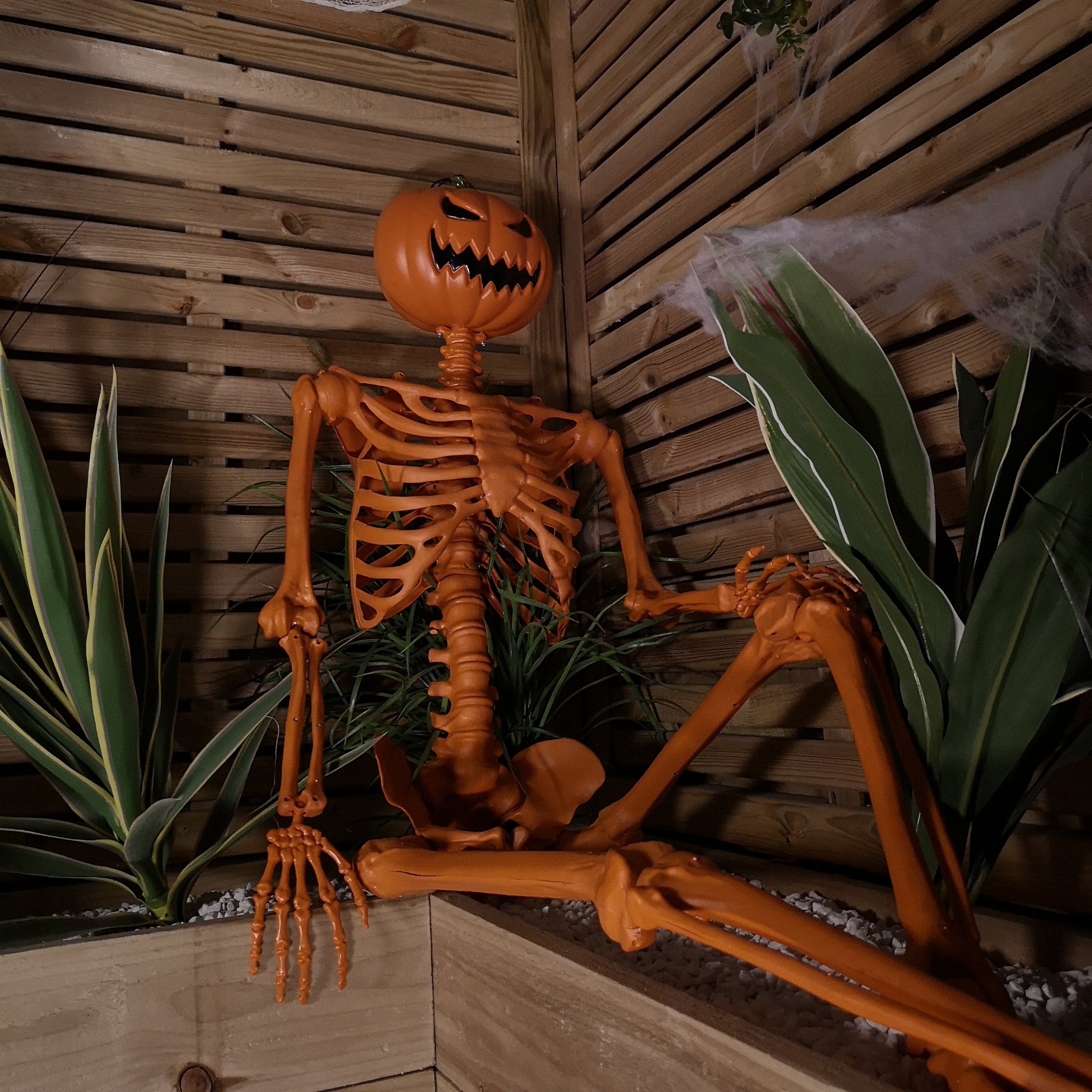 Halloween Pumpkin Skeleton Decoration