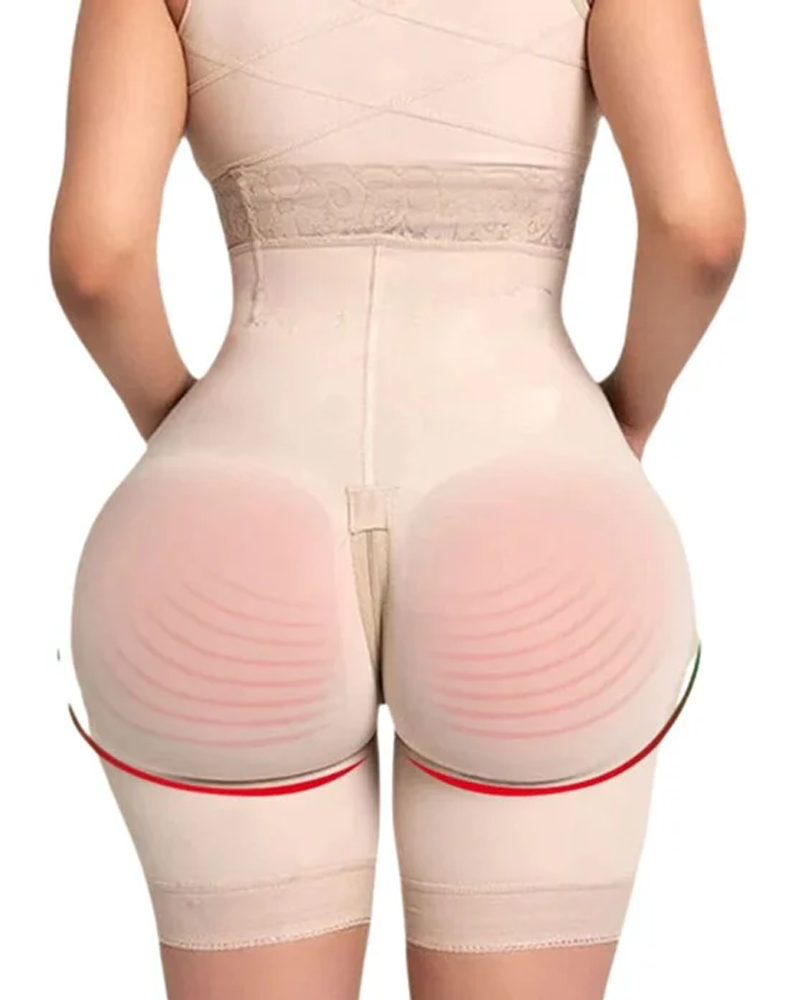 Seamless High-Rise Compression Shorts with Butt Lifter