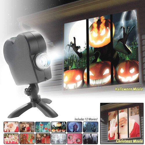 Halloween Holographic Window Projection