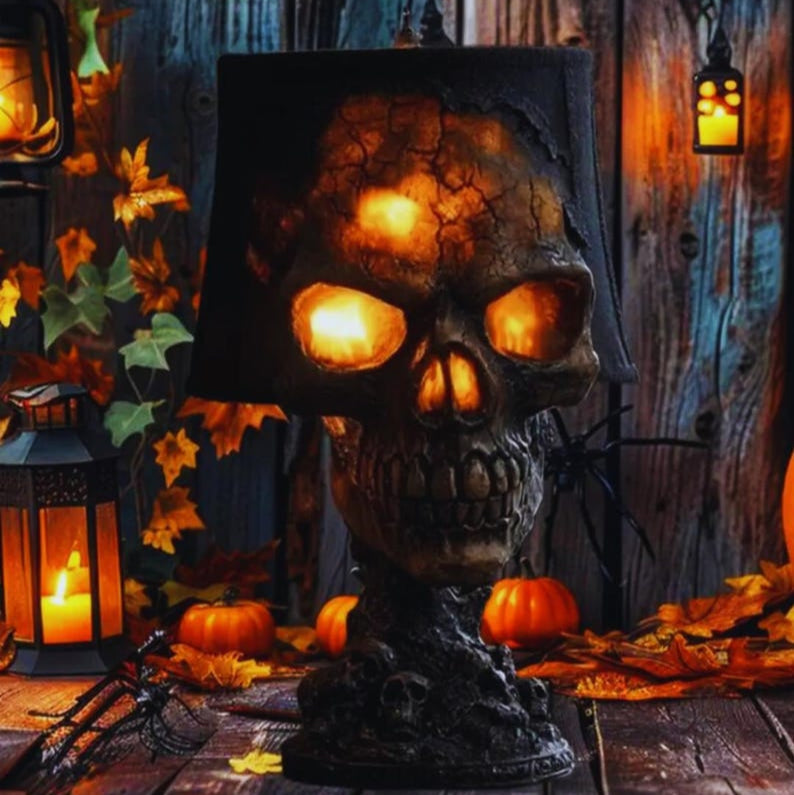 Halloween 3D Skull LED Night Lamp