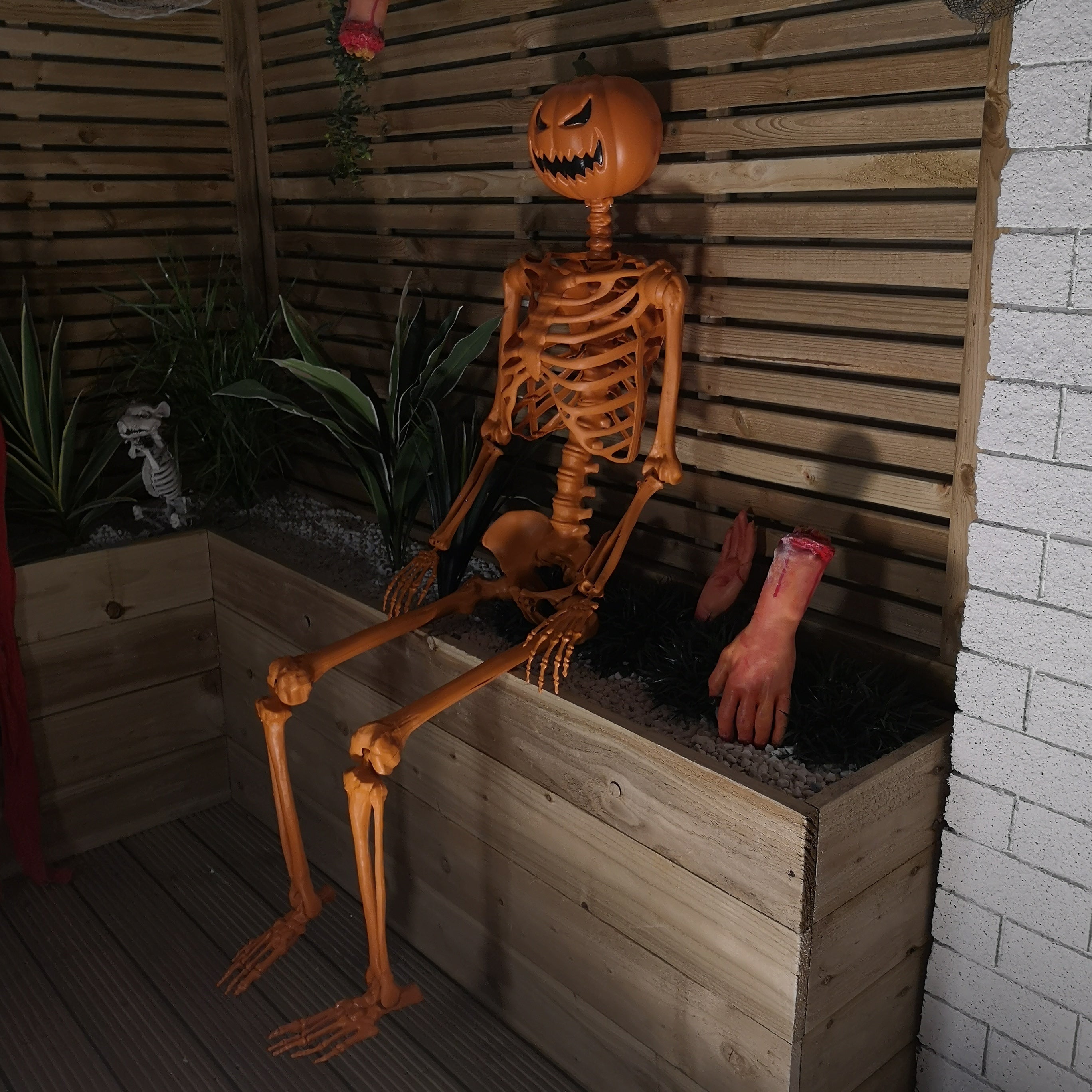 Halloween Pumpkin Skeleton Decoration